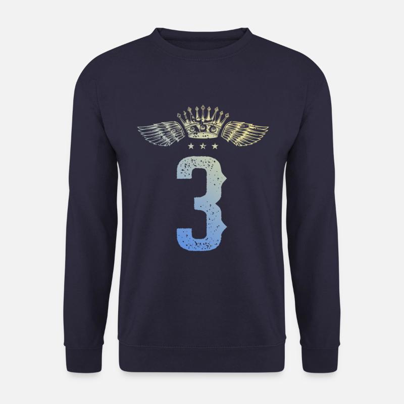 3 Zahl Krone - Unisex Pullover - Navy