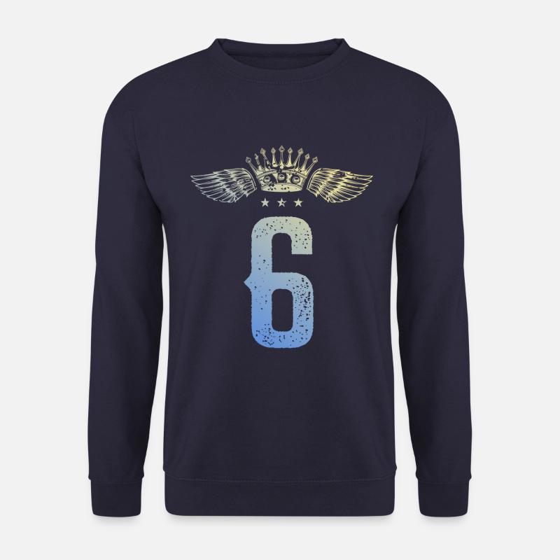 6 Number crown - Unisex Sweatshirt - navy
