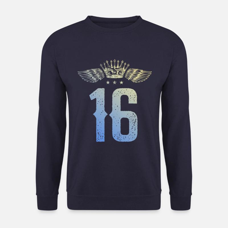 16 Number crown - Unisex Sweatshirt - navy