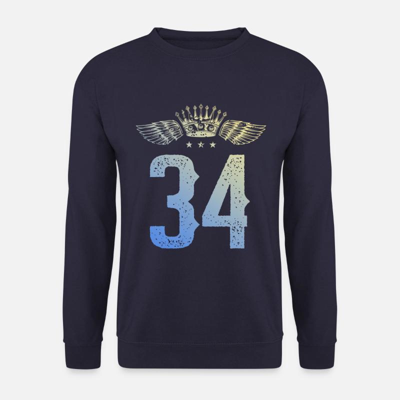 34 Number crown - Unisex Sweatshirt - navy