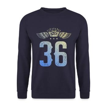 36 Couronne numérique - Sweat-shirt Unisexe - marine - Devant - Alina (178cm) & Michal (187cm)