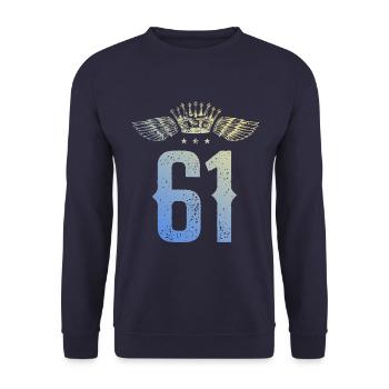 61 Couronne numérique - Sweat-shirt Unisexe - marine - Devant - Alina (178cm) & Michal (187cm)