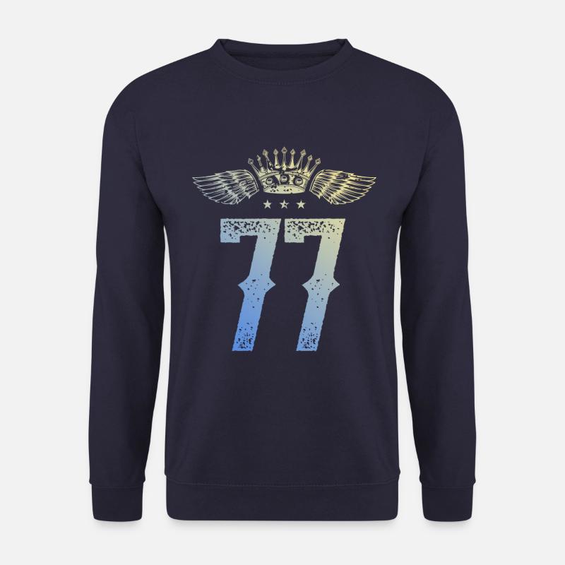 77 Zahl Krone - Unisex Pullover - Navy