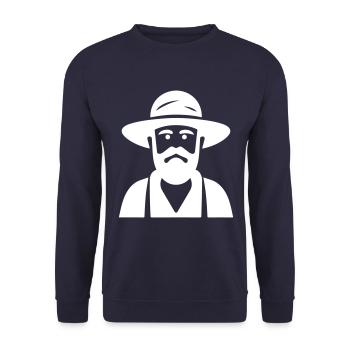 Farmer Farmer Silhouette - Unisex Sweatshirt - navy - Front - Alina (178cm) & Michal (187cm)