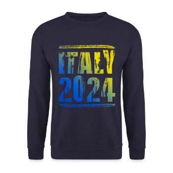 Italy 2024 Colorful Holidays - Unisex Sweatshirt - navy - Front - Alina (178cm) & Michal (187cm)