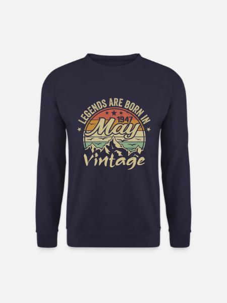 Mai 1947 Geburtstagsgeschenk 1947 Jahrgang 1947 - Unisex Pullover - Navy
