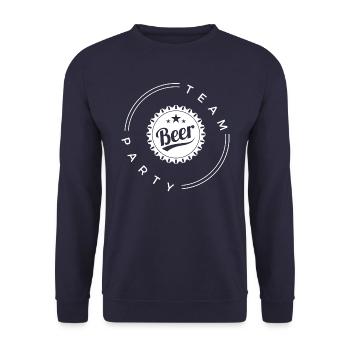 Team Party - Unisex Pullover - Navy - Vorne - Alina (178cm) & Michal (187cm)