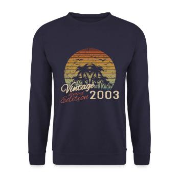 Vintage 2003 Birthday Gift 2003 Retro 2003 - Unisex Sweatshirt - navy - Front - Alina (178cm) & Michal (187cm)