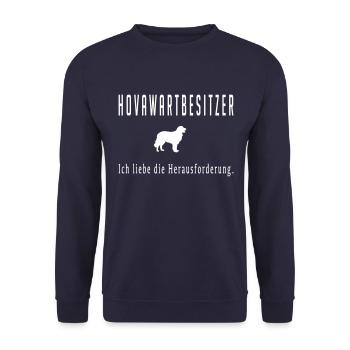 Hovawart chien chien disant chien propriétaire chien amour - Sweat-shirt Unisexe - marine - Devant - Alina (178cm) & Michal (187cm)