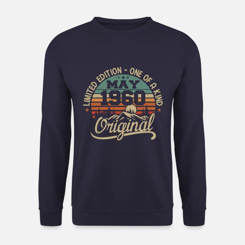 Mai 1960 Geburtstag Mai 1960 Geschenk 1960 Mai - Unisex Pullover - Navy