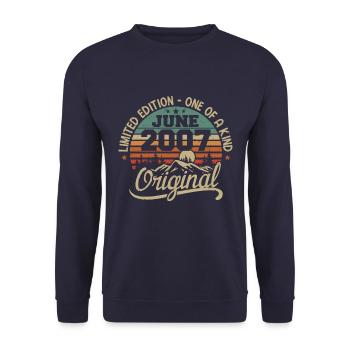 2007 June 2007 Original - June 2007 Anniversary - Unisex Sweatshirt - navy - Front - Alina (178cm) & Michal (187cm)