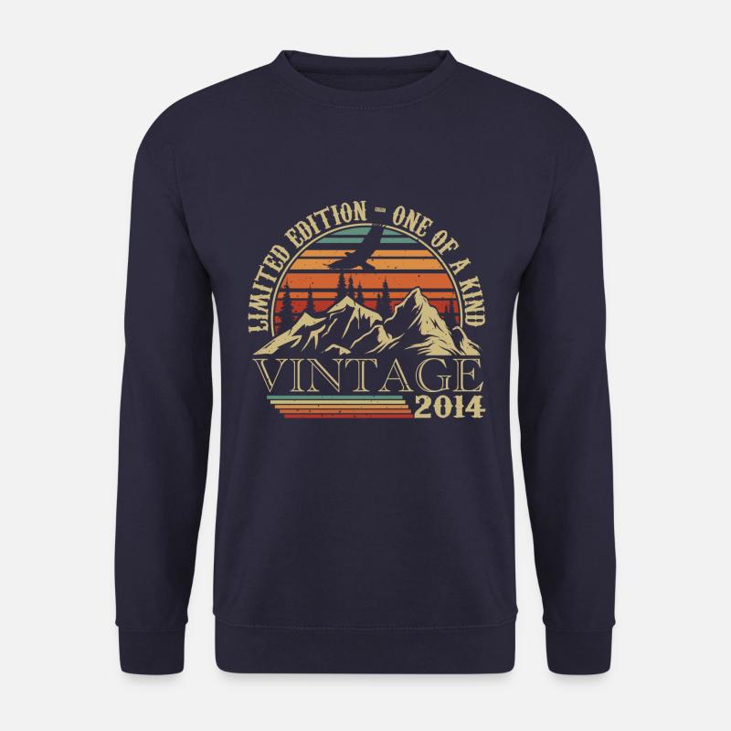 2014 Vintage Retro 2014 Jubiläumsgeschenk - Unisex Pullover - Navy
