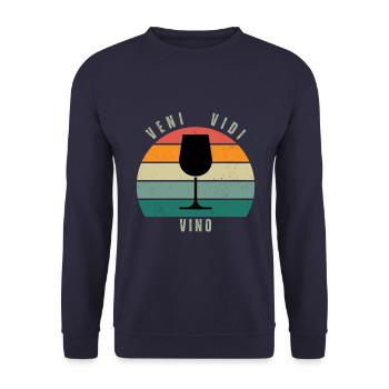 Veni Vidi Vino RS - Unisex Pullover - Navy - Vorne - Alina (178cm) & Michal (187cm)