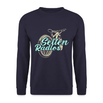 Coole Fahrrad und Mountainbike Geschenke MTB - Unisex Pullover - Navy - Vorne - Alina (178cm) & Michal (187cm)