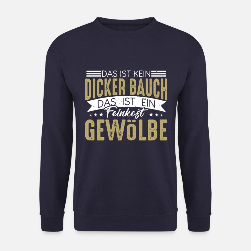 Dicker Bauch, Feinkostgewölbe, Feinschmecker, Fun - Unisex Pullover - Navy