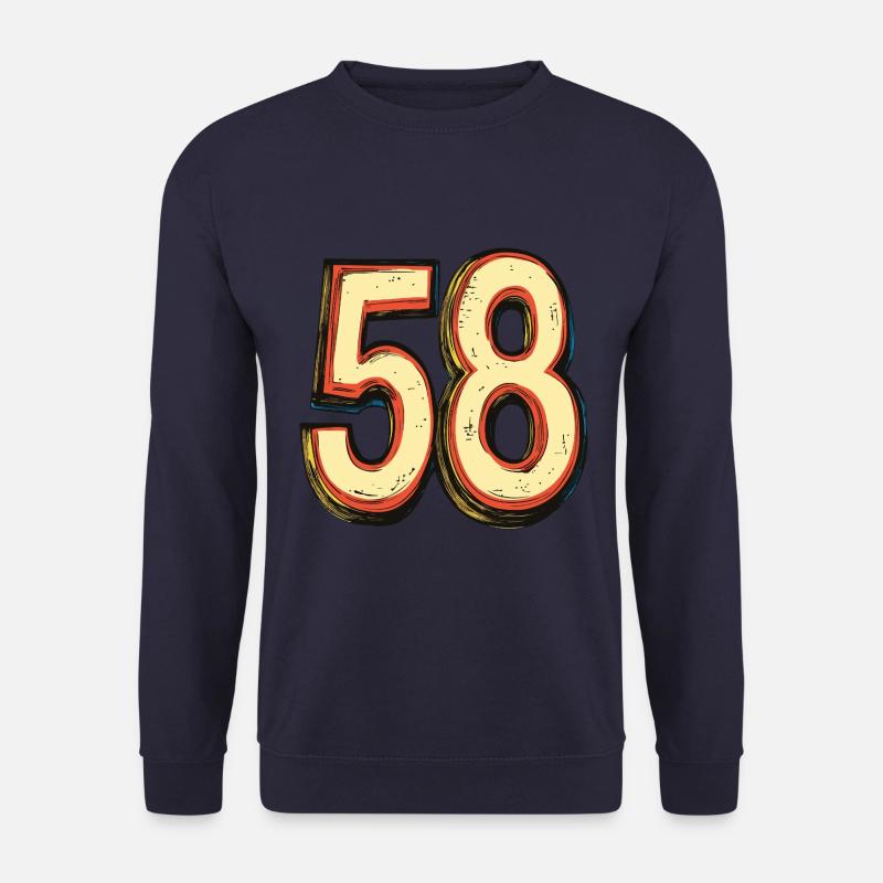 58 Zahl Comic - Unisex Pullover - Navy