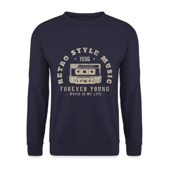 Retro 1996 Birthday Gift 1996 Vintage 1996 - Unisex Sweatshirt - navy - Front - Alina (178cm) & Michal (187cm)