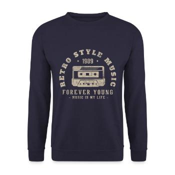 Retro 1989 Birthday Gift 1989 Vintage 1989 - Unisex Sweatshirt - navy - Front - Alina (178cm) & Michal (187cm)