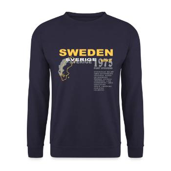 schweden - sweden - sverige - Unisex Pullover - Navy - Vorne - Alina (178cm) & Michal (187cm)