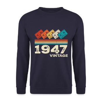 Legendary Since 1947 Vintage Retro Anniversary - Unisex Sweatshirt - navy - Front - Alina (178cm) & Michal (187cm)