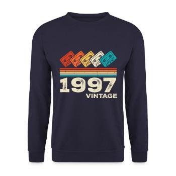 Legendary Since 1997 Vintage Retro Anniversary - Unisex Sweatshirt - navy - Front - Alina (178cm) & Michal (187cm)