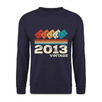 Legendary Since 2013 Vintage Retro Anniversary - Unisex Sweatshirt - navy - Front - Alina (178cm) & Michal (187cm)