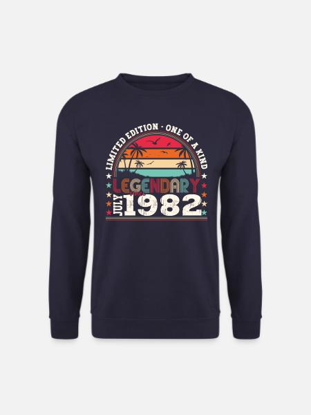 Legendär Juli 1982 40. Geburtstag Geschenk Herren - Unisex Pullover - Navy