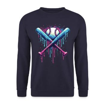 Baseball - Unisex Pullover - Navy - Vorne - Alina (178cm) & Michal (187cm)