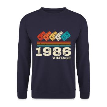 Legendary Since 1986 Vintage Retro Anniversary - Unisex Sweatshirt - navy - Front - Alina (178cm) & Michal (187cm)