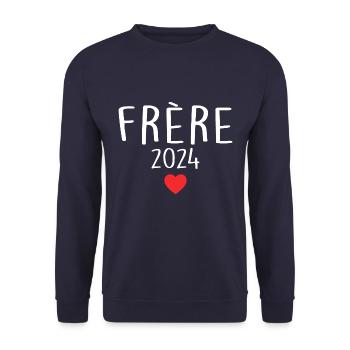 Brother 2024 - Future Brother 2024 - Unisex Sweatshirt - navy - Front - Alina (178cm) & Michal (187cm)