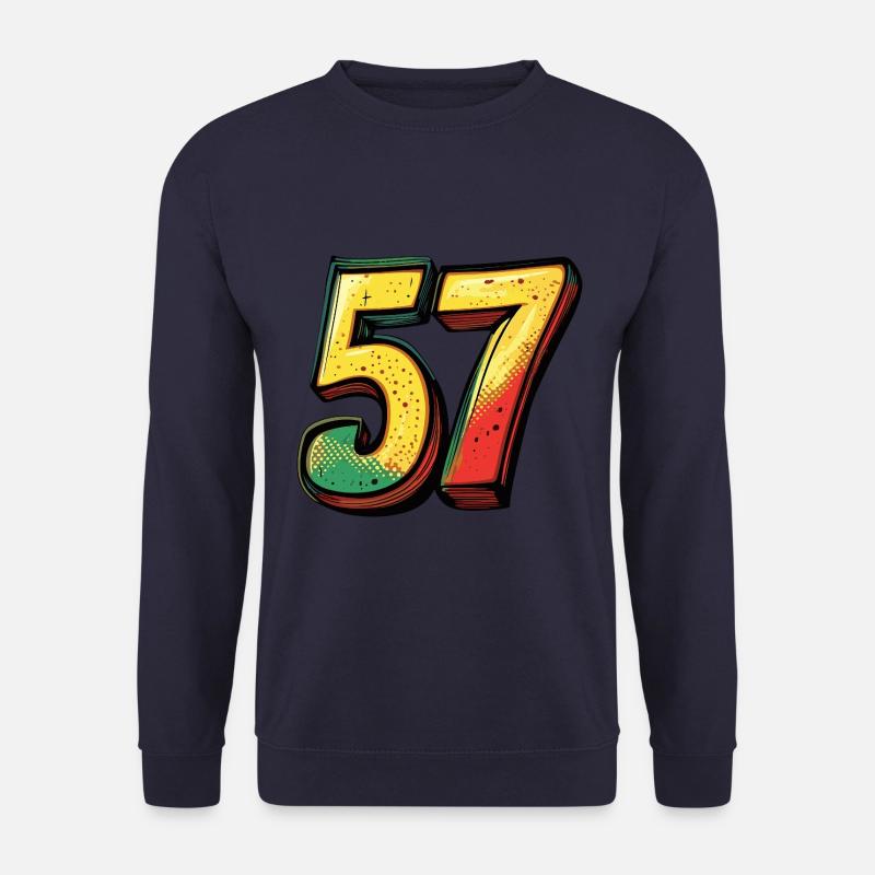 57 Zahl Comic - Unisex Pullover - Navy
