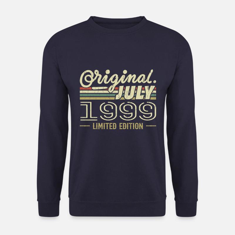 Juli 1999 Original Geburtstagsgeschenk 1999 - Unisex Pullover - Navy