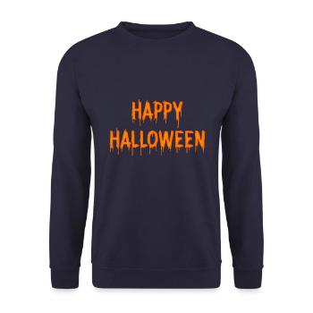 Joyeux halloween - Sweat-shirt Unisexe - marine - Devant - Alina (178cm) & Michal (187cm)