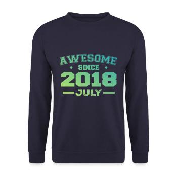 July 2018 Birthday Party July 2018 Retro - Unisex Sweatshirt - navy - Front - Alina (178cm) & Michal (187cm)