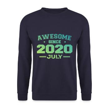 July 2020 Birthday Party July 2020 Retro - Unisex Sweatshirt - navy - Front - Alina (178cm) & Michal (187cm)