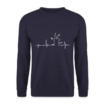 Magic tricks heartbeat - Unisex Sweatshirt - navy - Front - Alina (178cm) & Michal (187cm)