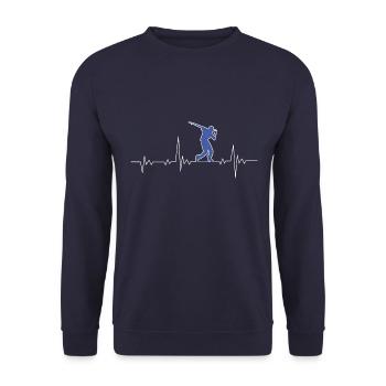 Danser le rythme cardiaque - Sweat-shirt Unisexe - marine - Devant - Alina (178cm) & Michal (187cm)