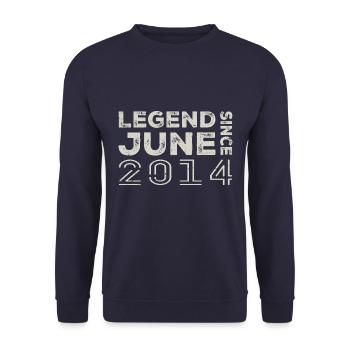 Juin 2014 Anniversaire Juin 2014 Juin Cadeau 2014 - Sweat-shirt Unisexe - marine - Devant - Alina (178cm) & Michal (187cm)