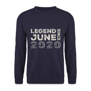 June 2020 Birthday June 2020 June Gift 2020 - Unisex Sweatshirt - navy - Front - Alina (178cm) & Michal (187cm)