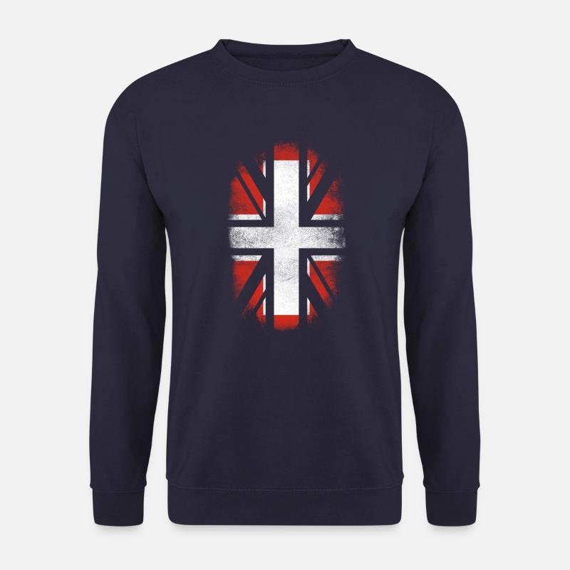 Britische Schweiz-Flagge - Schweizer und britischer Stolz - Unisex Pullover - Navy