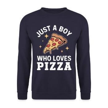 Pizza Italie Restauration rapide - Sweat-shirt Unisexe - marine - Devant - Alina (178cm) & Michal (187cm)