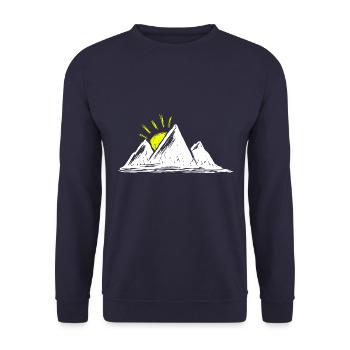 Berg Sonne - Unisex Pullover - Navy - Vorne - Alina (178cm) & Michal (187cm)