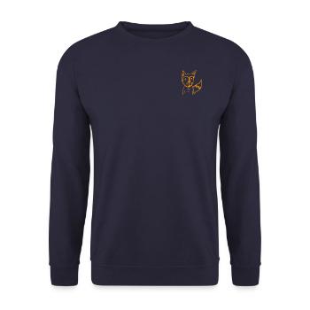 FUCHS orange - Unisex Pullover - Navy - Vorne - Alina (178cm) & Michal (187cm)