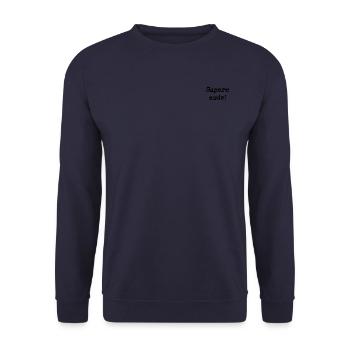 Sapere aude schwarz - Unisex Pullover - Navy - Vorne - Alina (178cm) & Michal (187cm)