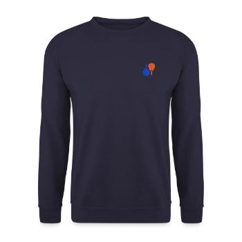 Padel Tennis Logo Blue Orange Simple Elegant - Unisex Sweatshirt - navy - Front - Alina (178cm) & Michal (187cm)