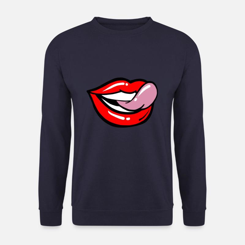 Lips lick - Unisex Pullover - Navy