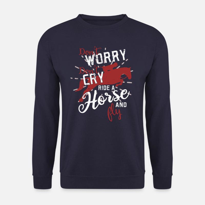 Pferd- Pferdespruch - Unisex Pullover - Navy