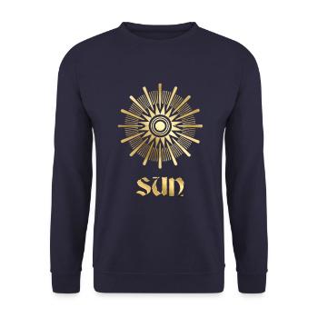Sun in golden summer tarot - Unisex Sweatshirt - navy - Front - Alina (178cm) & Michal (187cm)