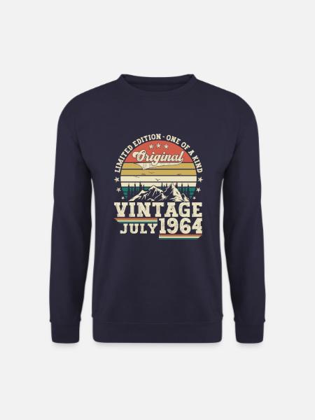 Original Juli Jahrgang 1964 58. Geburtstag Herren - Unisex Pullover - Navy