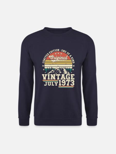 Original Juli Jahrgang 1973 49. Geburtstag Herren - Unisex Pullover - Navy